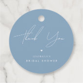 Dank je Stijlvol Iets Blauws Bruidsfeestje Bedankjes Labels (Achterkant)