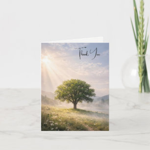 Dank je sympathie Eenzame boom Kaart
