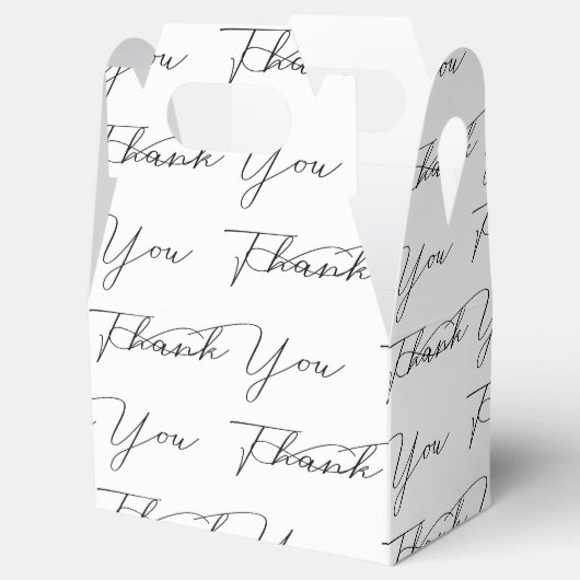Dank je tekst op wit bedankdoosjes (Geopend)