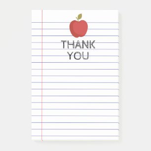 Dank je Terug naar school Leraar Appel Klas Post-it® Notes