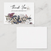 Dank je Trouw Spooky Halloween Bloem Slang Notitiekaartje (Voorkant / Achterkant)