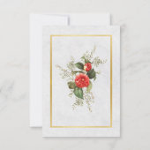 Dank je Trouw Verlovings Rood Goud Feestelijk Bedankkaart (Achterkant)