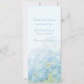 Dank je trouwfoto hydrangea kaart (Achterkant)