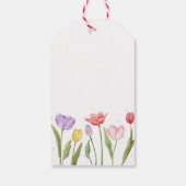 Dank je tulpen bloem boho cadeaulabel (Achterkant)