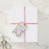 Dank je tulpen bloem boho cadeaulabel (Met Touw)