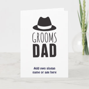 Dank je vader van de bruidegom Pa bruiloftsgasten Kaart