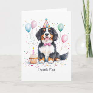 Dank je verjaardag Berner Sennenhond Bedankkaart