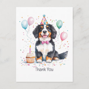 Dank je verjaardag Berner Sennenhond Briefkaart