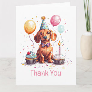 Dank je verjaardag Doxer Hond Bedankkaart