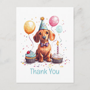 Dank je verjaardag Doxer Hond  Briefkaart