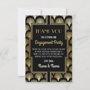 Dank je Verloving Wedding 1920s Party Kaarten