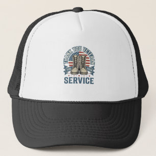 Dank Je Veteraan Patriottische Laarzen Dienst Shir Trucker Pet