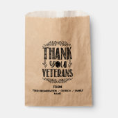 Dank je veteraan Typografie Bedankzakje (Voorkant)