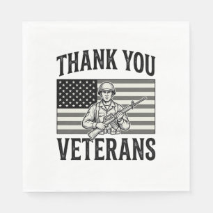 Dank Je Veteranen Vintage Vlag Soldaat T-shirt Des Servet