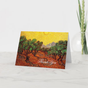 Dank je. Vincent van Gogh Olijfbomen Bedankkaart
