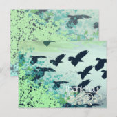 Dank je - Vliegende vogels - Briefkaart (Voorkant / Achterkant)