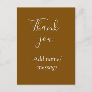 Dank je voeg naam bericht eenvoudig stijlvol goud briefkaart