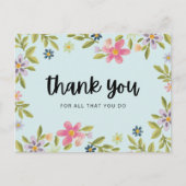 Dank je voor alles wat je doet briefkaart (Voorkant)