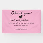 Dank je voor de aankoop roze familiebedrijf detail spandoek (Horizontaal)