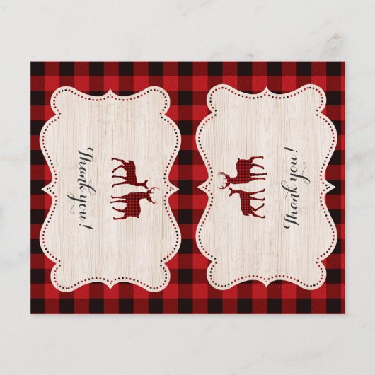 Dank je voor de babyborrel voor de lieve houthakke flyer (Voorkant)