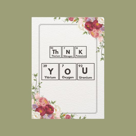 Dank je voor de scheikunde bedankkaart