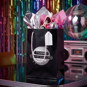 DANK JE VOOR Disco Liefdesbal Retro Verjaardag Klein Cadeauzakje