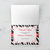 Dank je voor het hete rode lingeriefeest bedankkaart (Binnen)