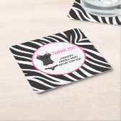 Dank je voor het hete roze lingeriefeest vierkante kartonnen onderzetter (Schuin)