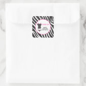 Dank je voor het hete roze lingeriefeest vierkante sticker (Tas)