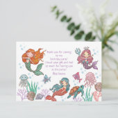 Dank je voor het komen Flat Dank je kaart (Staand voorkant)