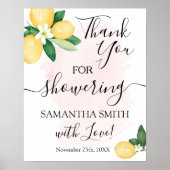 Dank je voor het overladen van bruid citroenen roz poster (Voorkant)