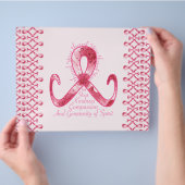 Dank je voor het Roze Lint Flyer (Hand)