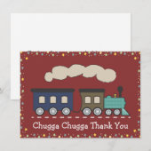 Dank je voor het treinfeestje voor kinderen bedankkaart (Voorkant / Achterkant)