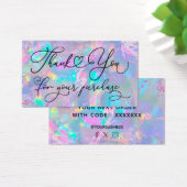 dank je voor je aankoop opal textuur visitekaartje (Bureau)