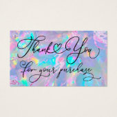 dank je voor je aankoop opal textuur visitekaartje (Voorkant)