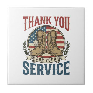Dank je voor je dienst Militair Laarzen T-shirt De Tegeltje