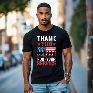 DANK JE VOOR JE DIENST Veterans Day Huldiging T-shirt