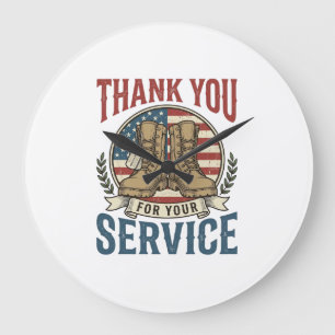 Dank je voor je service militair laarzen shirt De Grote Klok