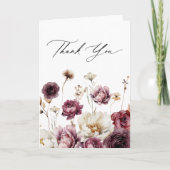 Dank je voor overvloedige rustieke bloemen bedankkaart (Voorkant)