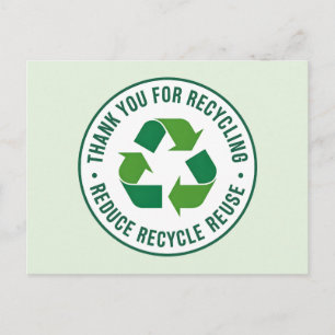 Dank je voor recycleren briefkaart