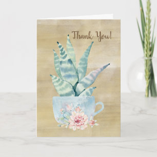 Dank je! Waterverf Cactus Kaart