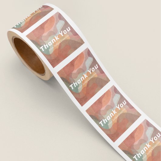 Dank je Waterverf  Vierkante Sticker