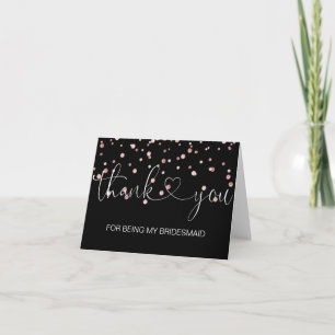 DANK JE Wedding Roze Goud Dat je mijn BRUIDSJUFFE Bedankkaart