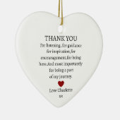 Dank je wel aandenken | Persoonlijke dank u Keramisch Ornament (Rechts)