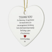 Dank je wel aandenken | Persoonlijke dank u Keramisch Ornament (Links)