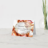 Dank je wel | Abstract herfstkleuren waterverf ink Bedankkaart (Voorkant)