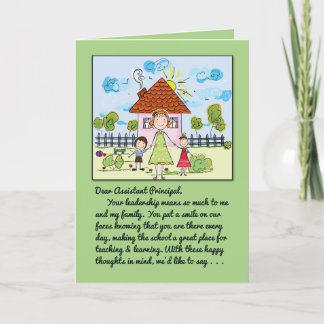 Dank Je Wel Assistent Directeur-Glimlach op Onze G Bedankkaart