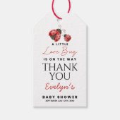 Dank je wel Baby Shower Liefdeskever Cadeaulabel (Voorkant)