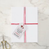 Dank je wel Baby Shower Liefdeskever Cadeaulabel (Met Touw)