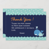 Dank je wel baby Whale Bedankkaart (Voorkant / Achterkant)